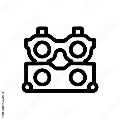 Eye exam equipment vector icon, ophthalmology clinic equipment, eye test machine, vision care, eye health, optometry 100