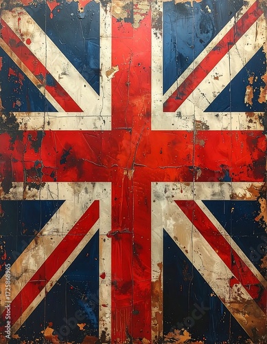 Distressed Union Jack flag