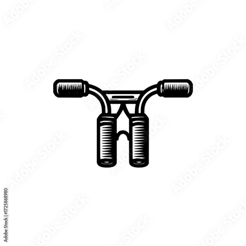 Bike handlebar vector illustration for cycling equipment and bicycle parts graphic designs and more uses