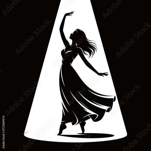 silhouette of a girl