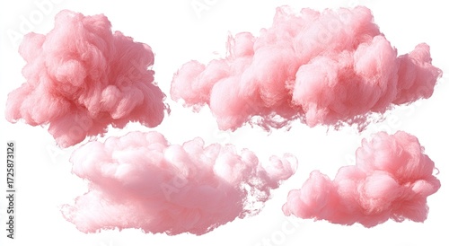 Pink cotton candy clouds