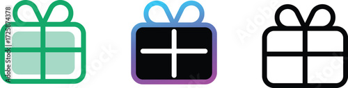 Gift Icon Pack Outline Bold Color Styles Attractive gift icon set available in three styles outline bold and color Perfect for ecommerce rewards promotions celebration and online shopping campaigns