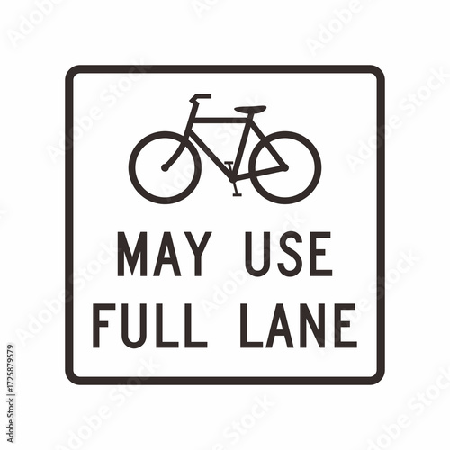 Street Sign. MAY USE FULL LANE