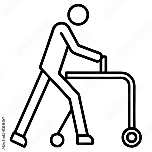 crutches outline