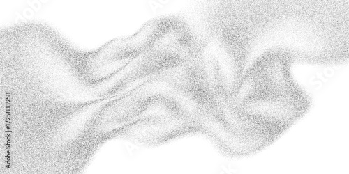 Speckle grain texture background, flowing stipple waves across surface. Subtle distressed pointillism field, abstract dust haze, vector illustration