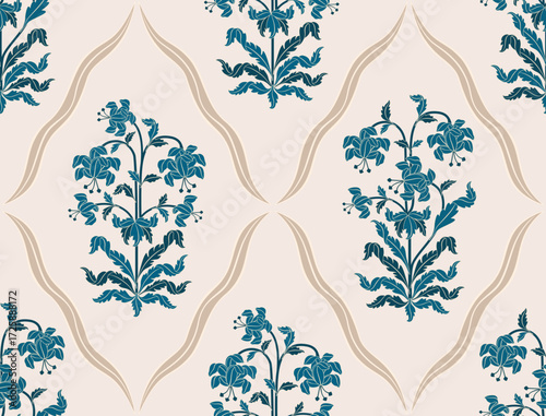 Vector Hand drawn colourful geometric flowers Motifs African boho paisley, seamless patterns with floral for fabric Ethnic Indian Pattern, textiles, clothing, wrapping paper, backdrop, banner.
