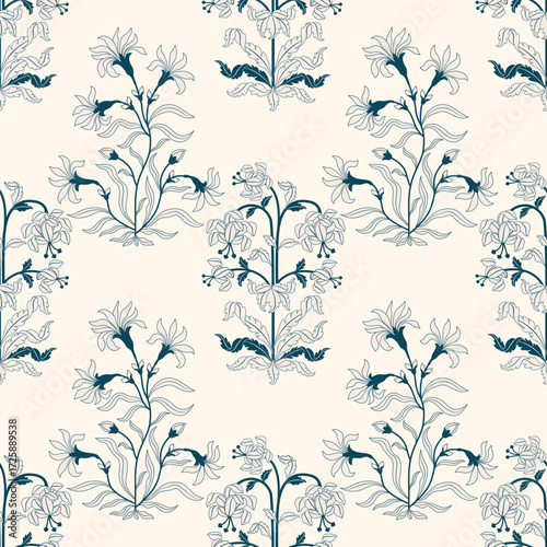 Vector Hand drawn colourful geometric flowers Motifs African boho paisley, seamless patterns with floral for fabric Ethnic Indian Pattern, textiles, clothing, wrapping paper, backdrop, banner.
