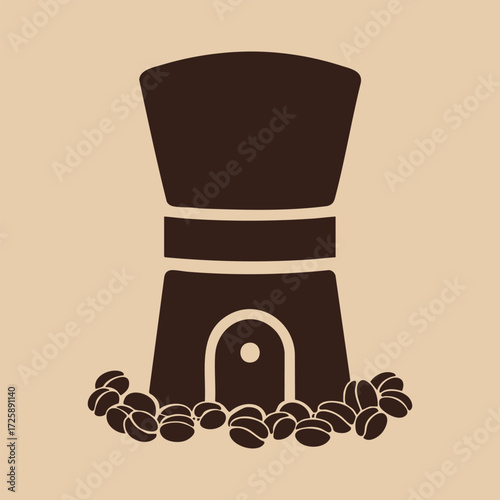 International Coffee Day vector set featuring coffee cups, barista scenes, latte art hearts, coffee beans, and coffee pots in warm tones, perfect for social media and holiday designs.
