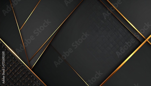 Dark, geometric, gold lines abstract background