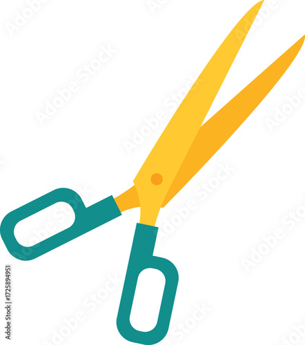 vector illustration of a scissors on a white background