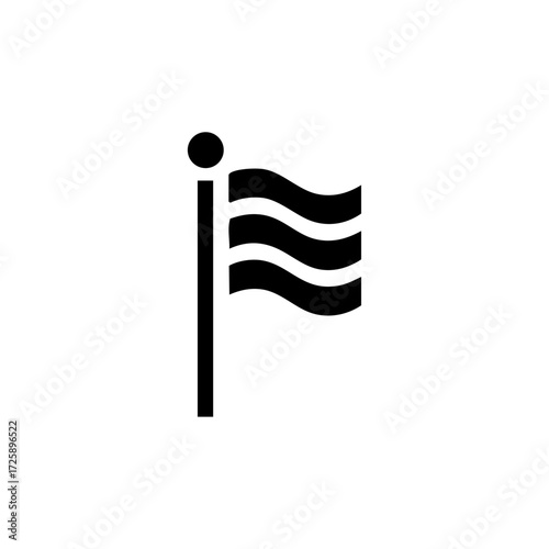 Golf flag symbolizing sports, leisure activity, golf courses, professional tournaments, and outdoor recreation.