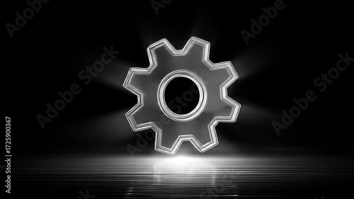 Glowing gear graphic