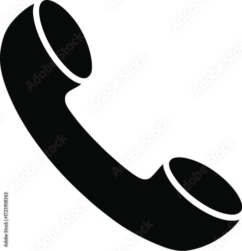 telephone handset icon classic phone symbol vector illustration isolated on white background