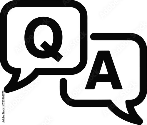 qa speech bubble icon question and answer symbol vector illustration isolated on white background