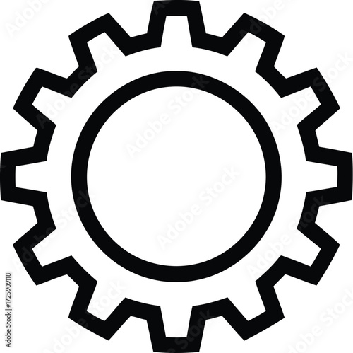 gear settings icon mechanical engineering vector illustration isolated  on white background