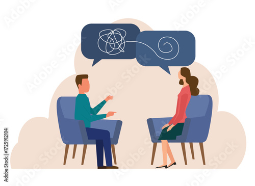 Psychologist consulting patient. Psychotherapy practice, psychological help, psychologist service, private counseling, psychology.