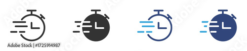 Speed icon set. Timers icon , Stopwatch symbol.  Watch countdown vector illustration. 