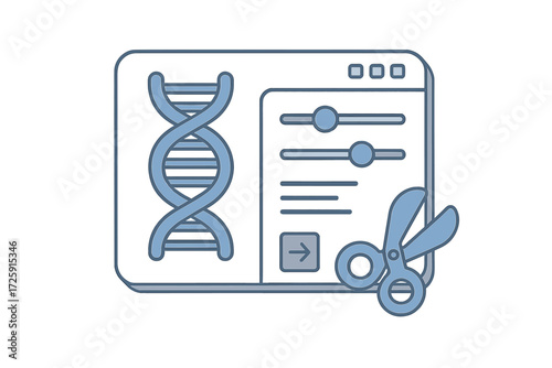 Dna editing interface with scissors and controls