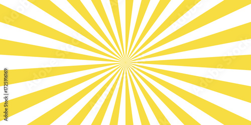 Abstract template with yellow sunrays on light background. Abstract background with light of sunburst. sunrise background, retro round lines. summer ray sunburst hot sunrise wallpaper background.