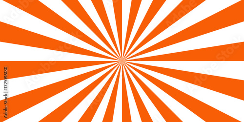 Abstract template with orange sunrays on light background. Abstract background with light of sunburst. sunrise background, retro round lines. summer ray sunburst hot sunrise wallpaper background.