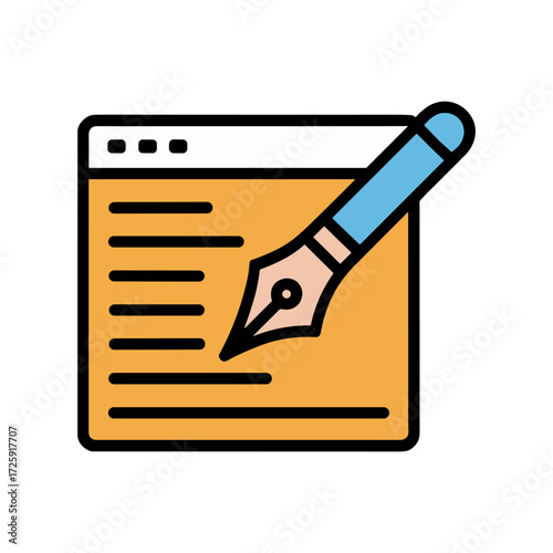Writing Icon Representing Content Creation and Note Taking