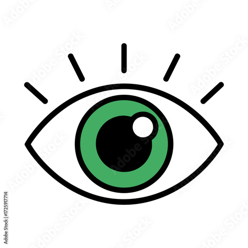 Eye Icon Representing Vision, View, and Observation Concept