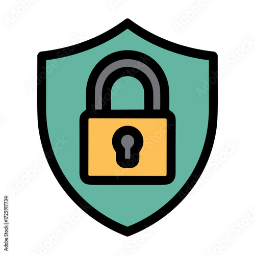 Shield Icon Representing Cybersecurity and Information Defense