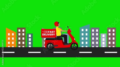 Fast delivery animation, Delivery, Product , Food delivery