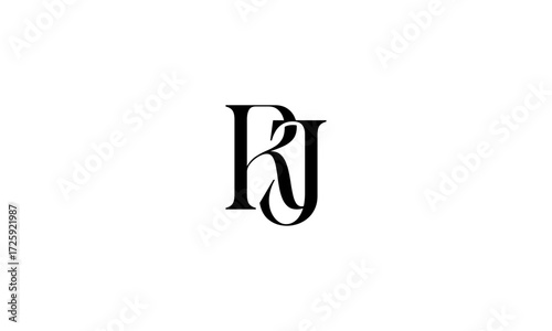 RJ initial letters, monogram logo