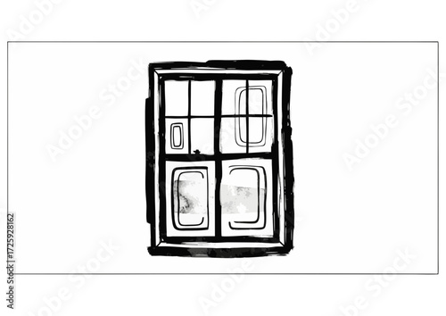 Door hinge silhouette in minimalist design for construction themes