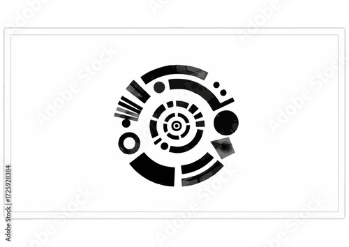 Black circle silhouette icon representing unity and simplicity on a plain background