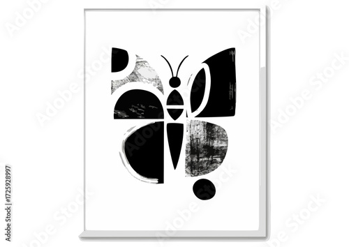 Cute cartoon butterfly character illustration with pastel colors and happy face