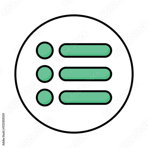 User Interfece Colored Outline Icons