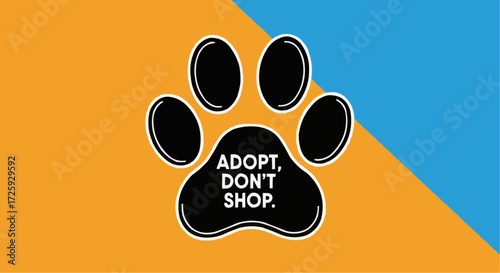 World animal day  adopt a pet don't shop animal rescue and shelter adoption awareness campaign for dogs cats and other animals vector