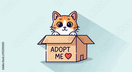 World animal day  adopt a cute cat illustration: find adorable kittens and cats for adoption in your local animal shelter vector