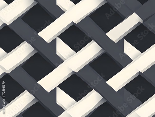 Abstract Geometric Interlocking Pattern Seamless Design Background