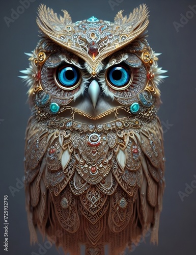 golden great horned owl