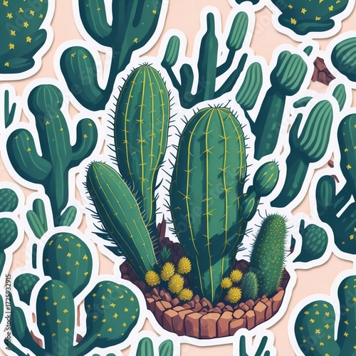 cactus seamless pattern