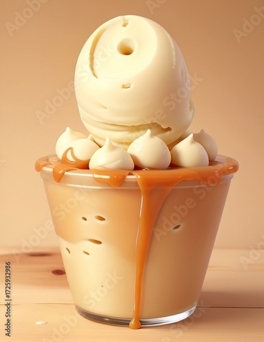 vainilla ice cream illustration