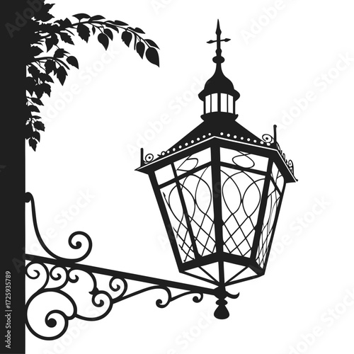lantern on the wall
