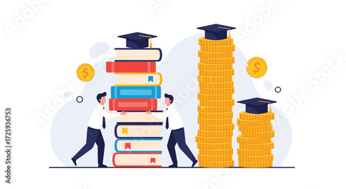 The financial investment in education leads to greater earning potential in the future.