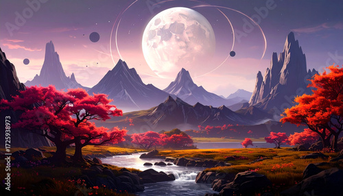  Silhouette of Atom Model on Grey. Science concept. Generated Image