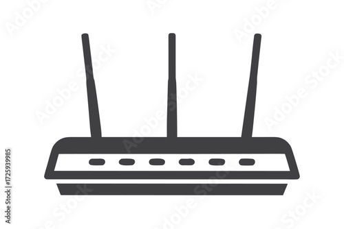Wireless router shows three antennas, offering broad network connectivity for homes and small offices
