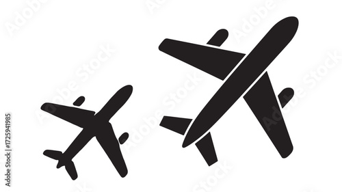Two bold black Airplane