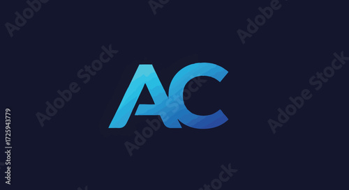 Modern AC logo with a gradient blue to purple effect on a dark blue background, representing innovation and technology