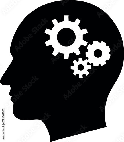 head knowledge icon vector illustration