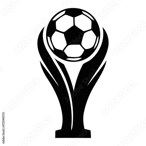 Triumph of Skill, Soccer Victory Emblem A Dynamic Illustration of Athletic Achievement and Competitive Spirit, Celebrating Football Excellence