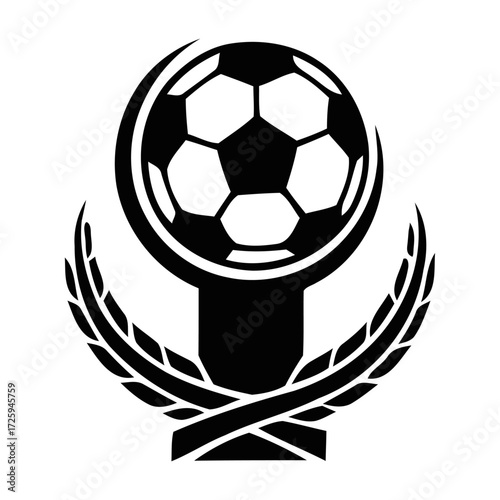 Championship Match, Soccer, Stadium, Logo, Graphic Design, Competitive Environment, Dynamic Viewpoint, Sportsmanship Concept