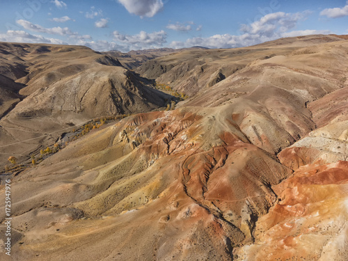 Landscape Mars in Altai Mountains in Siberia, Altai Republic, Russia