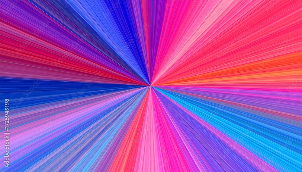 Obraz premium Vibrant radial color burst